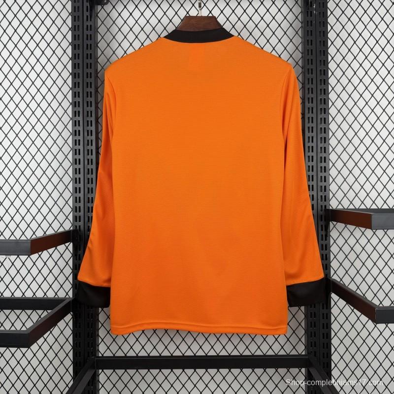 1980 Retro Netherlands Home Long Sleeve Jersey
