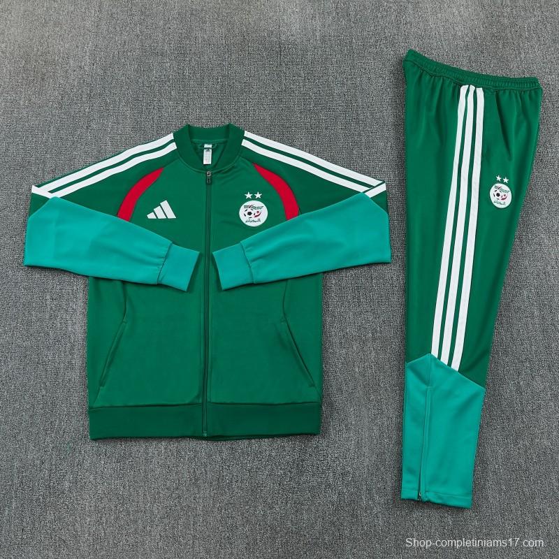 26/27 Algeria  Dark Green  Zipper Training Jacket Tracksuit + Long Pants (Adidas)