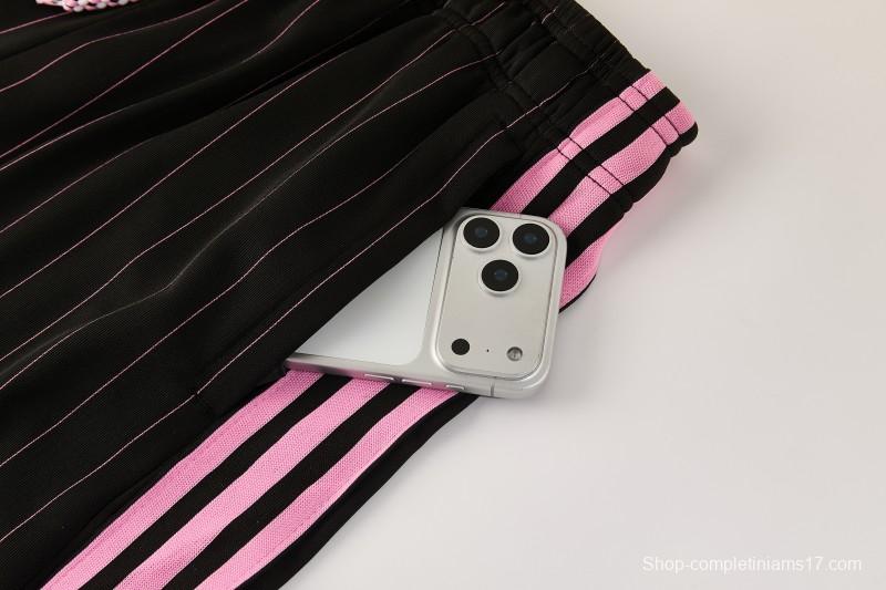 2026/27 Inter Miami CF Black Pinstripe Short Sleeve+Soccer Shorts