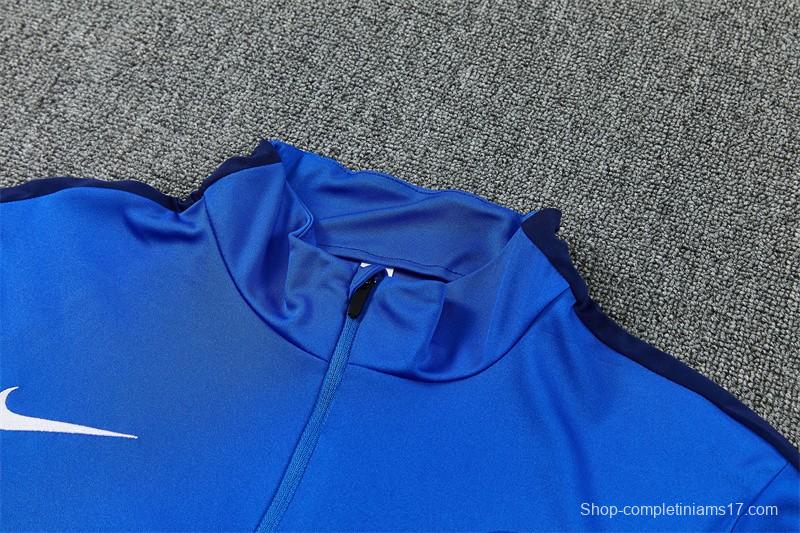 2026 Inter Milan Royal Blue Half  Zipper Jacket Tracksuit + Long Pants (Nike)
