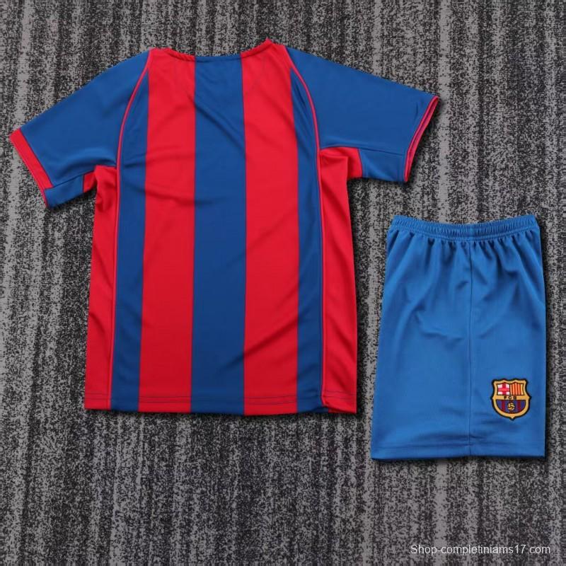 Retro Kids 04/05 FC Barcelona Home Jersey