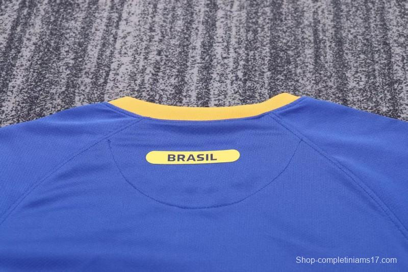 Retro 2010/11 Kids Brazil Blue & White Away Jersey