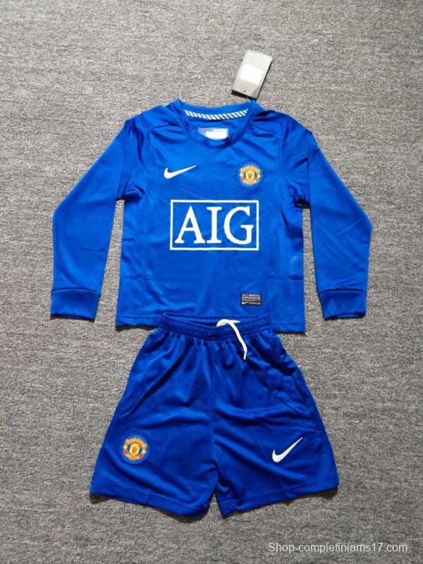 Retro Kids 08/09 Manchester United Long Sleeve Third Jersey