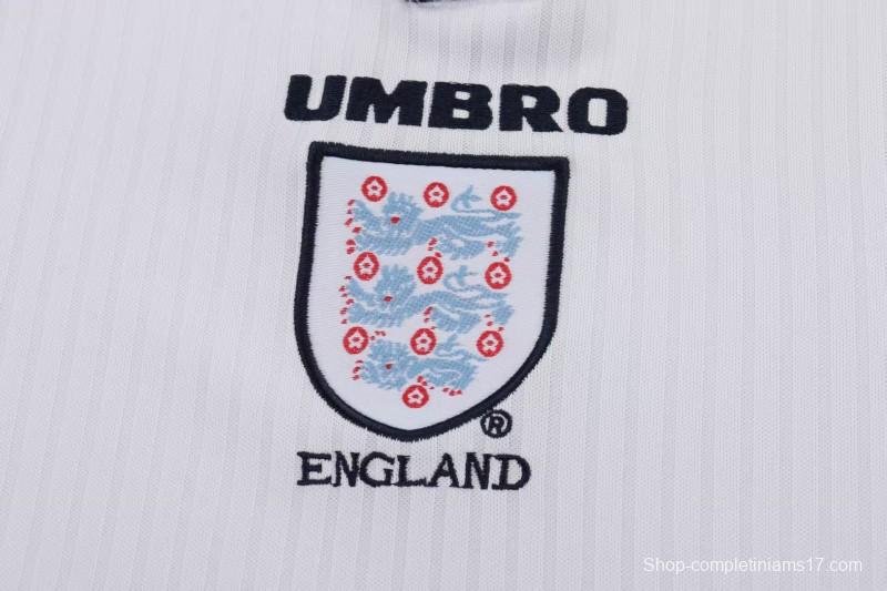 Retro Kids 1998 England Home Long Sleeve Jersey