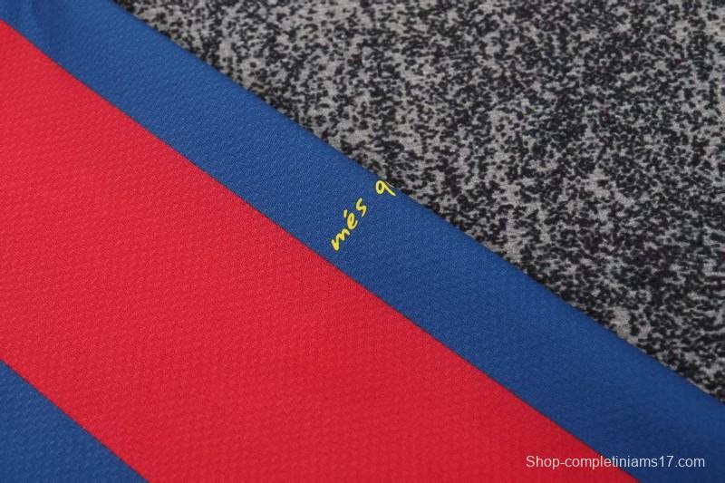 Retro Kids 10/11 Barcelona Red Blue Home Long Sleeve Jersey