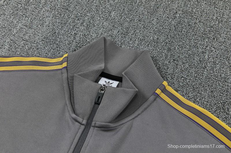 26/27 Manchester United Dark Gray Full Zipper Jacket+Long Pants