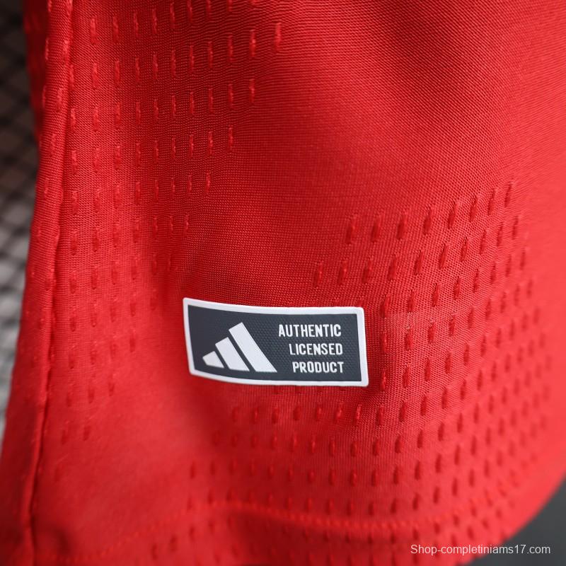 Player Version 26/27 Manchester United Red Polo Collar  Long Sleeve Jersey