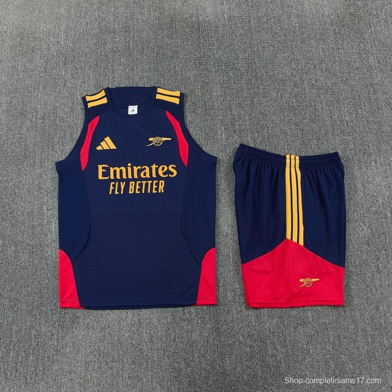 26/27 Arsenal Navy Blue Sleeveless Training Vest +Shorts Set