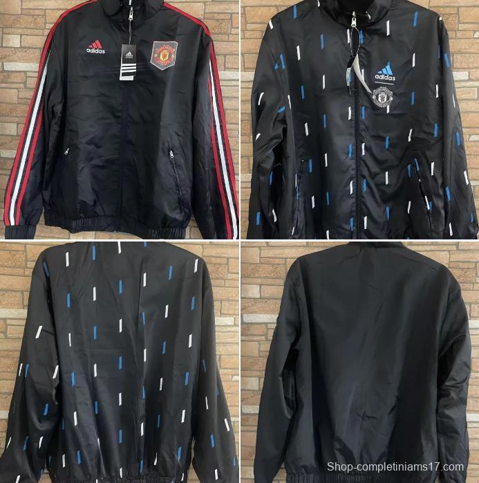 23 24 Manchester United Black Reversible Full Zipper Jacket