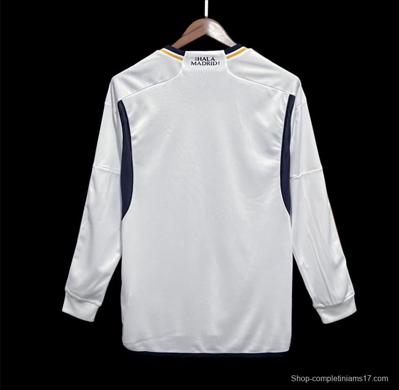 23/24 Real Madrid Home Long Sleeve Jersey