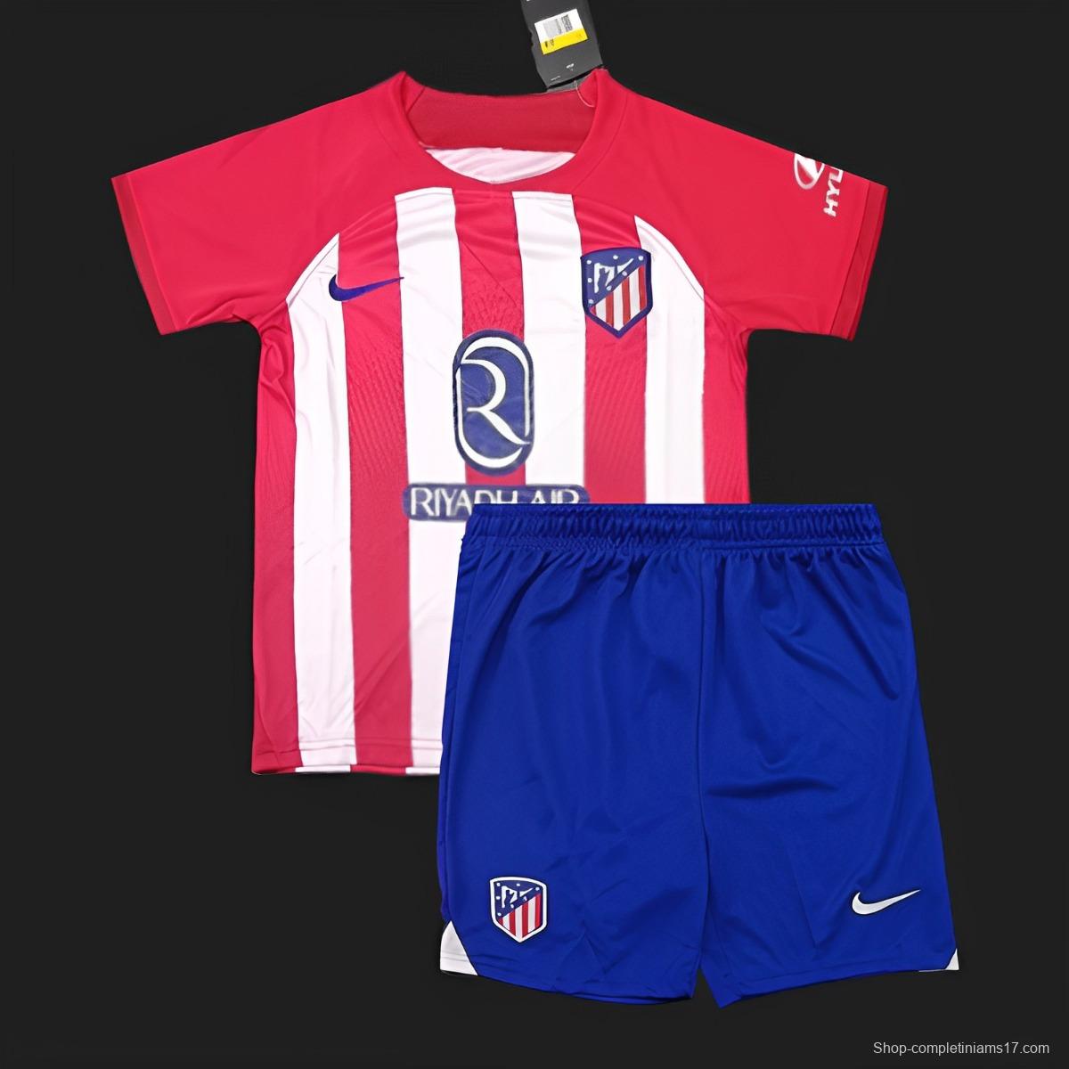 23/24 Kids Atletico Madrid Home Jersey