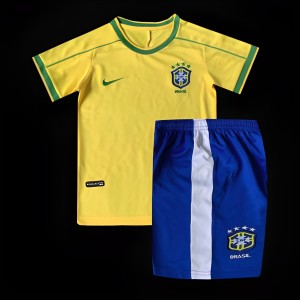 Retro Kids 1998 Brazil Home Jersey