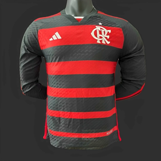 Player Version 24/25 Flamengo Home Long Sleeve Jersey
