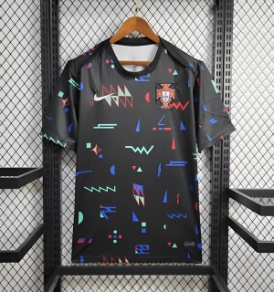 2024 Portugal Pre-match Small Geometric Patterns Jersey