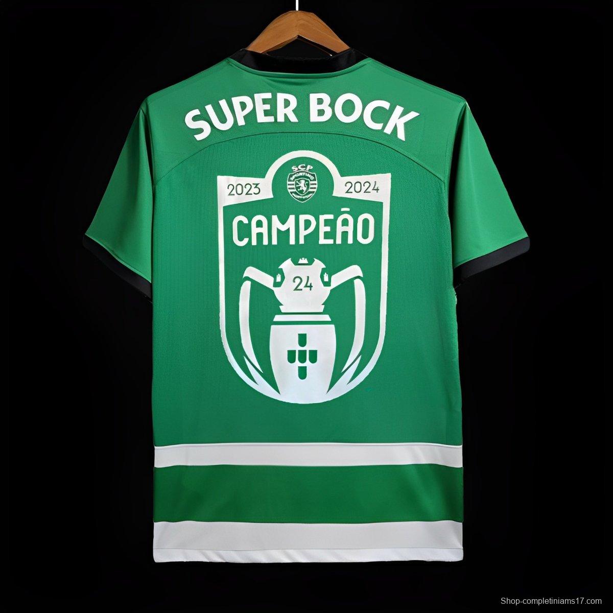 23/24 Sporting CP Home Campeao Printing Jersey