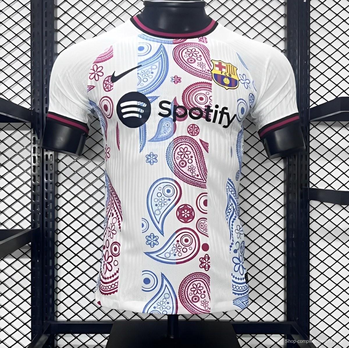 Player Version 24/25 Barcelona White Special Pattern Jersey