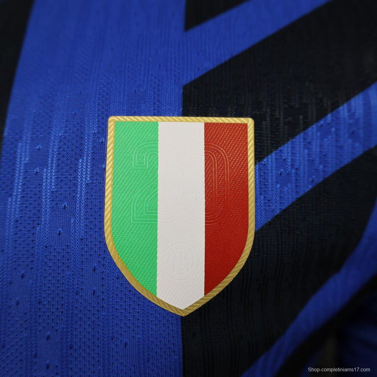 Player Version 24/25 Intern Milan Home Jersey With Scudetto Patch