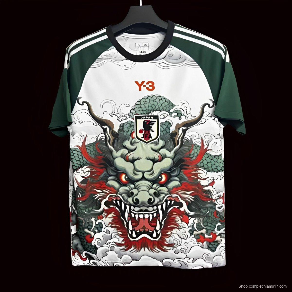 2024 Japan x Y3 Green White Dragon Special Jersey
