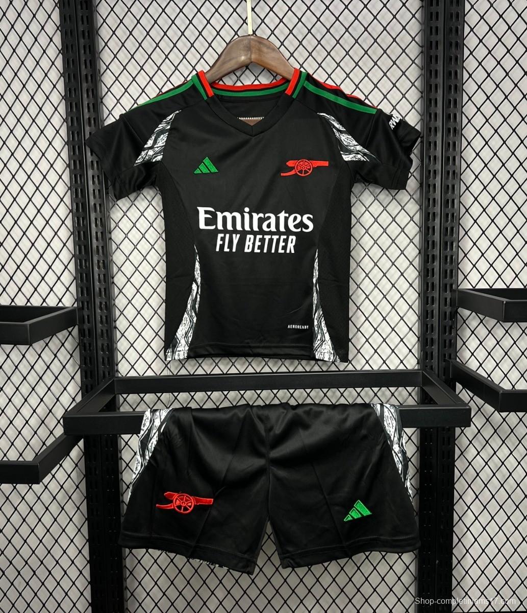 24/25 Kids Arsenal Away Black Jersey