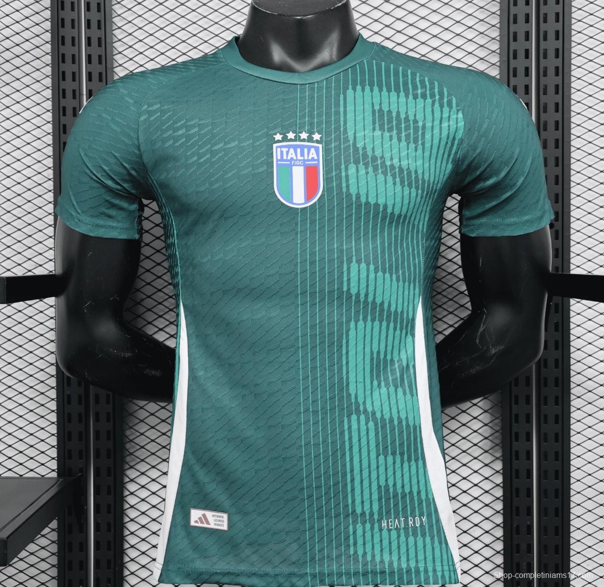 Player Version 2024 Italy Pre-Match Green Jersey