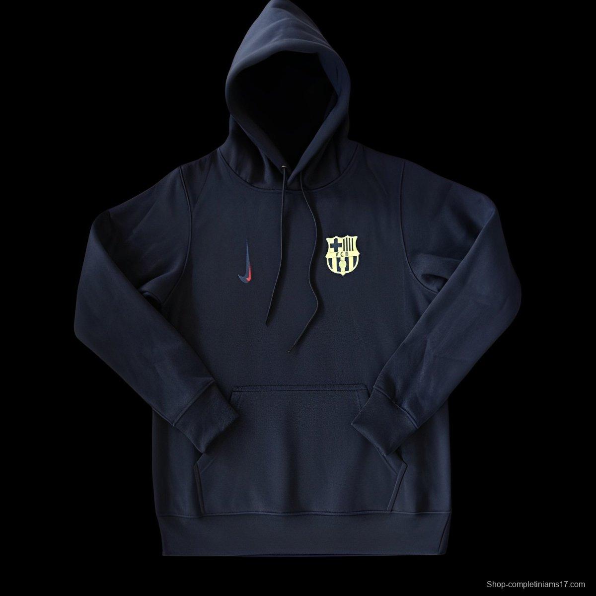 24/25 Barcelona Navy/Red/Black/Beige/Grey Hoodie WIth Black Badge