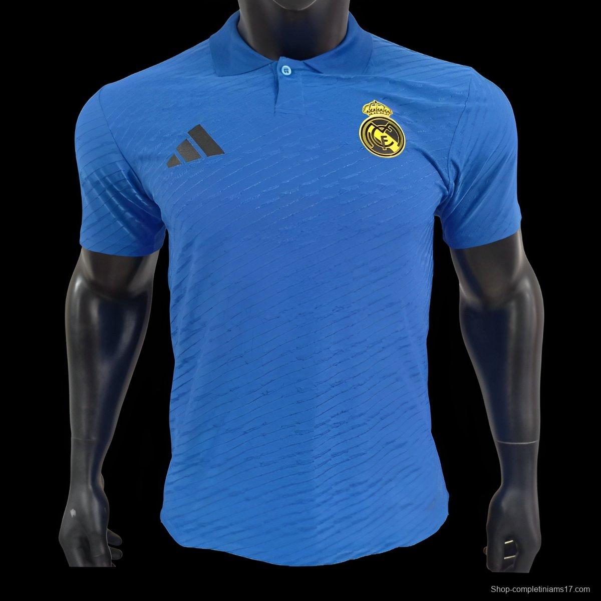 Player Version 24/25 Real Madrid Blue Polo Jersey