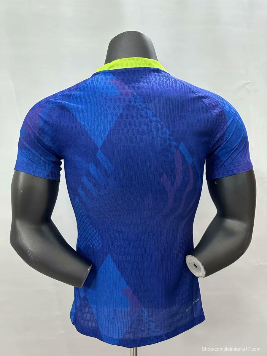 Player Version 2025 Brazil Away Blue Jersey