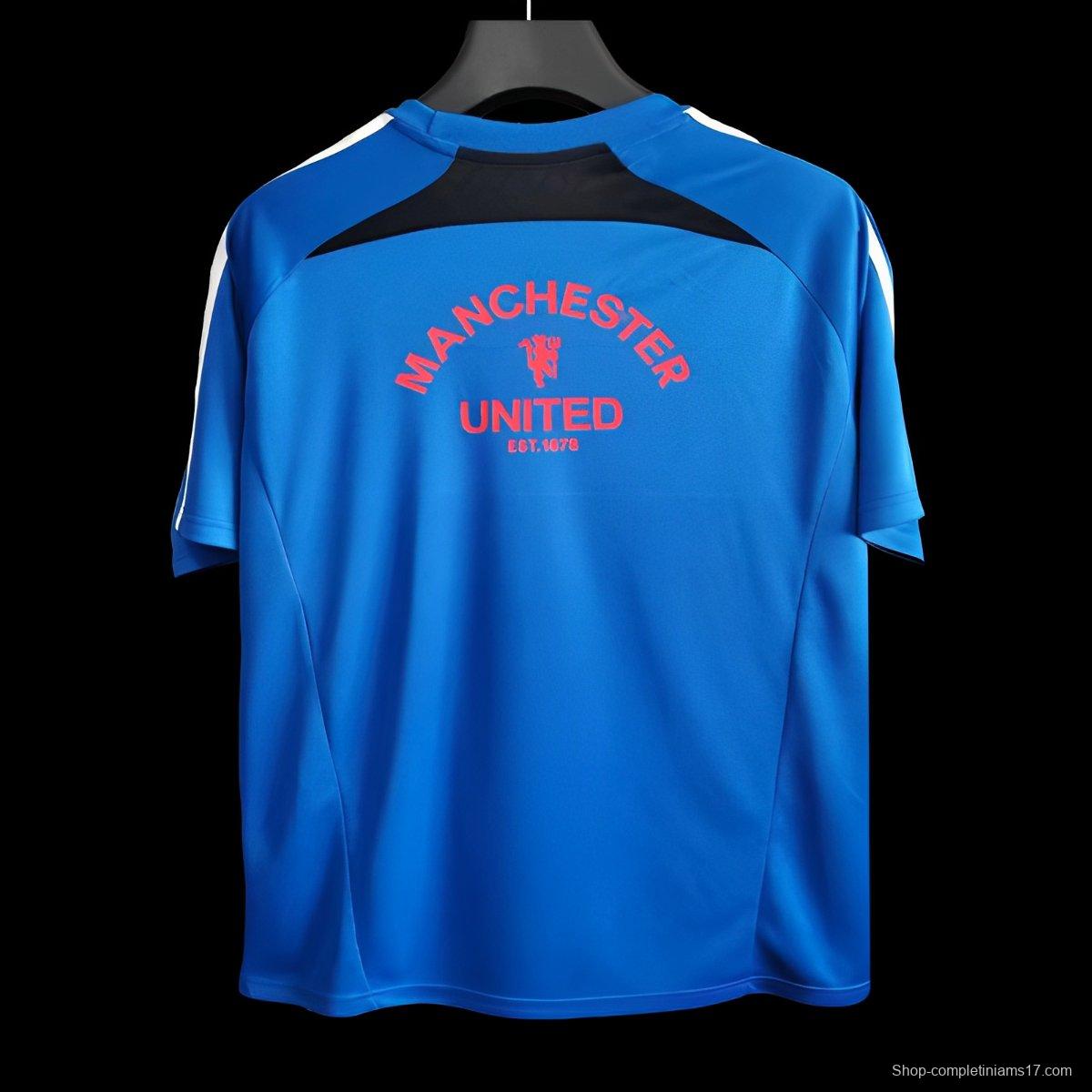 25/26 Manchester United Blue T-Shirt