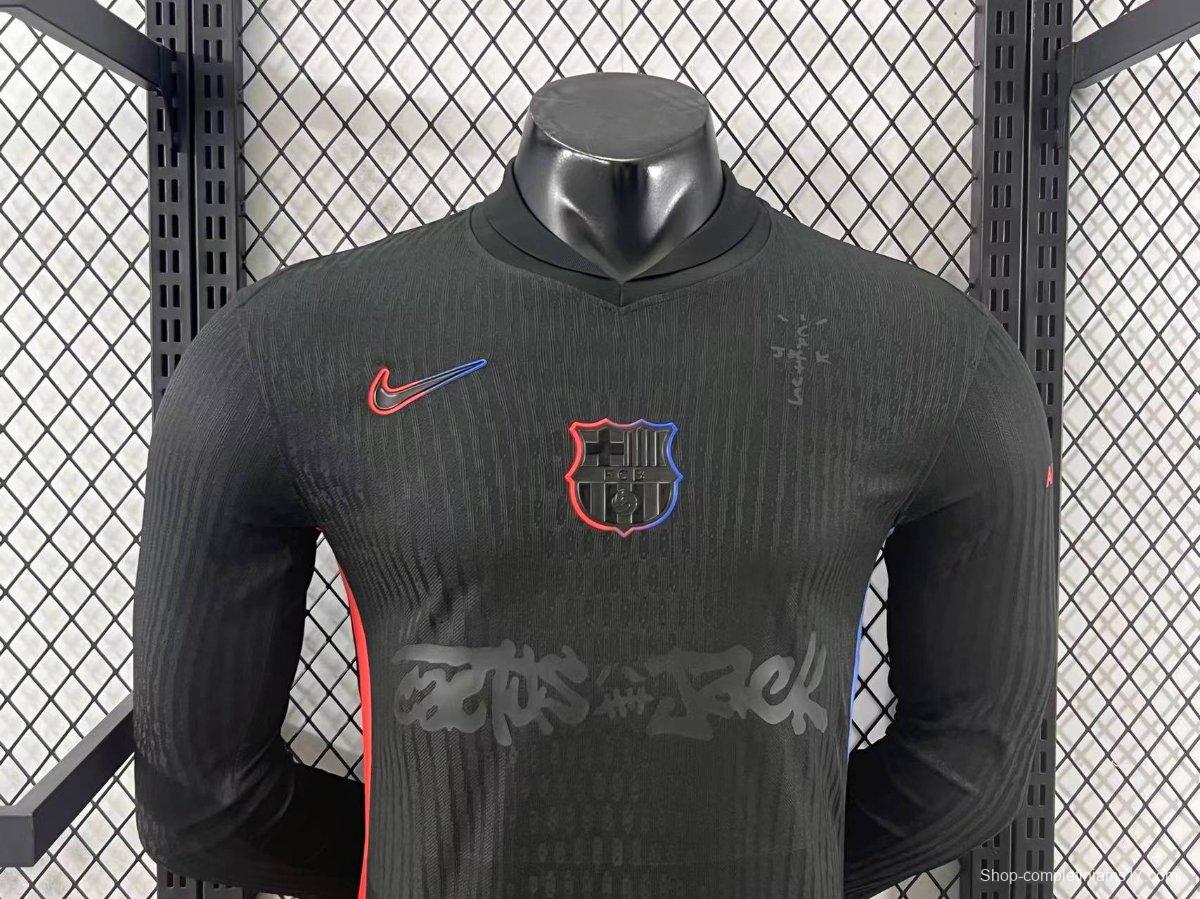 Player Version 24/25 Barcelona x Travis Scott Away Long Sleeve Jersey