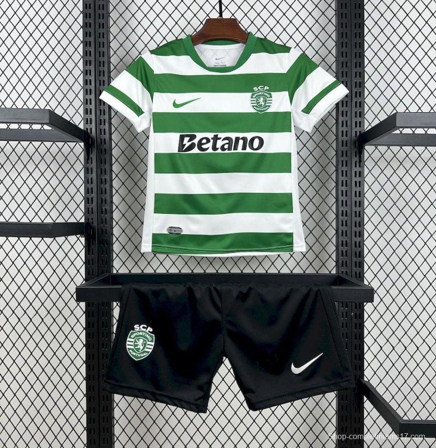 25/26 Kids Sporting Lisbon Home Jersey