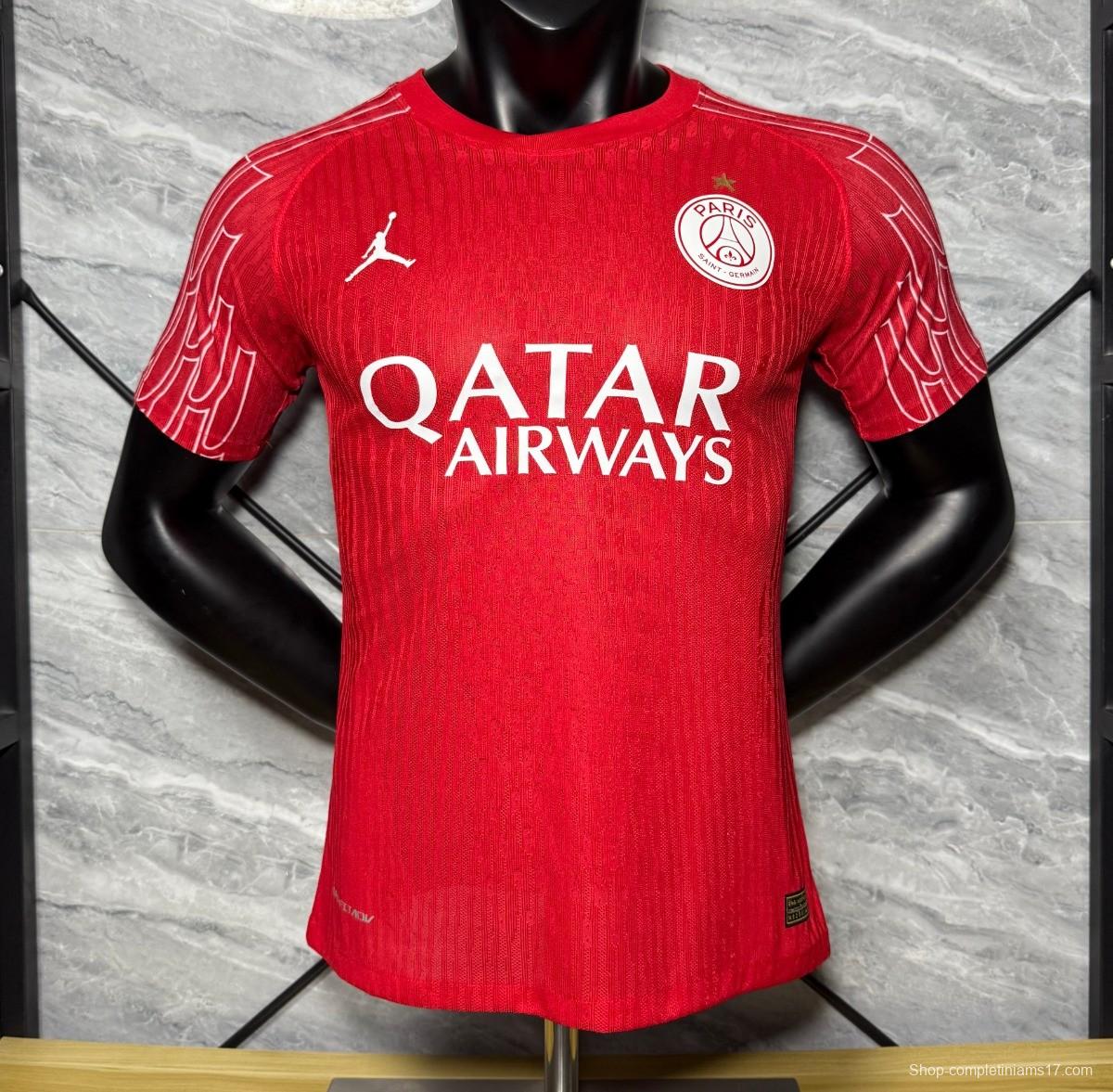 1 Star Player Version 25/26 PSG Red Champion Jersey