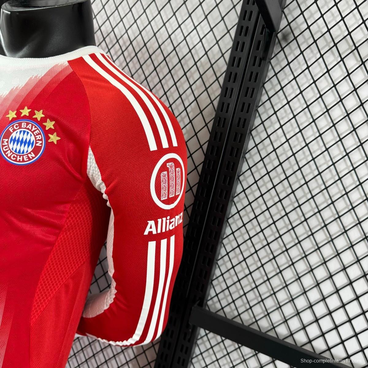 Player Version 25/26 Bayern Munich Home Long Sleeve Jersey