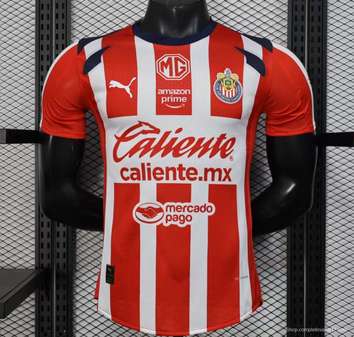 Player Version 25/26 Chivas Guadalajara Home Jersey