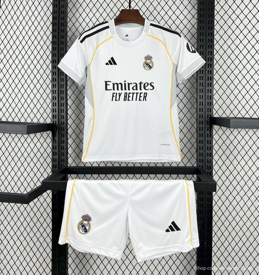 25/26 Kids Real Madrid Home Jersey
