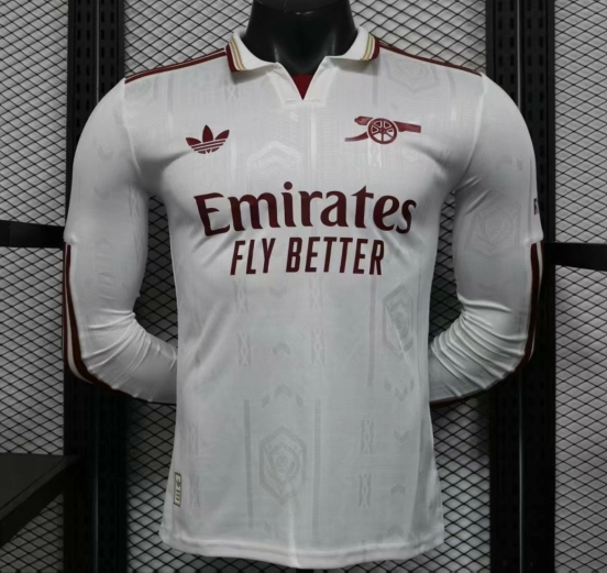 Player Version 25/26 Arsenal Third Long Sleeve White Jersey