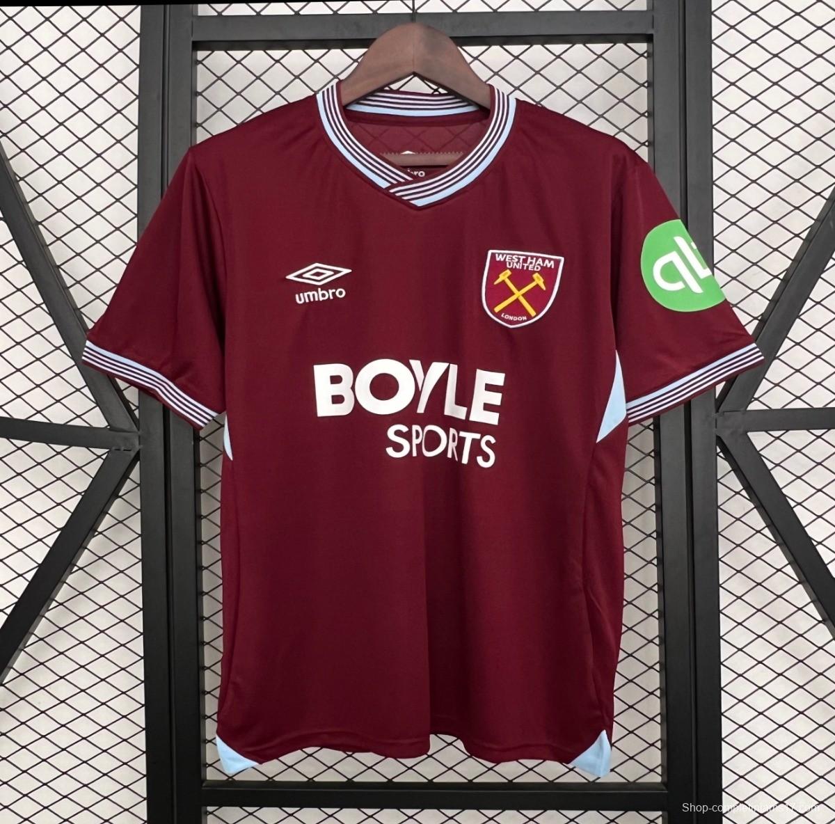 25/26 West Ham United Home Jersey