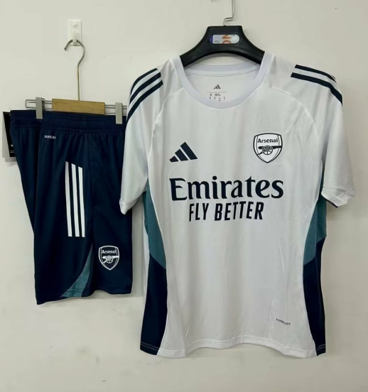 25/26 Arsenal Pre-Match Jersey White+ Shorts