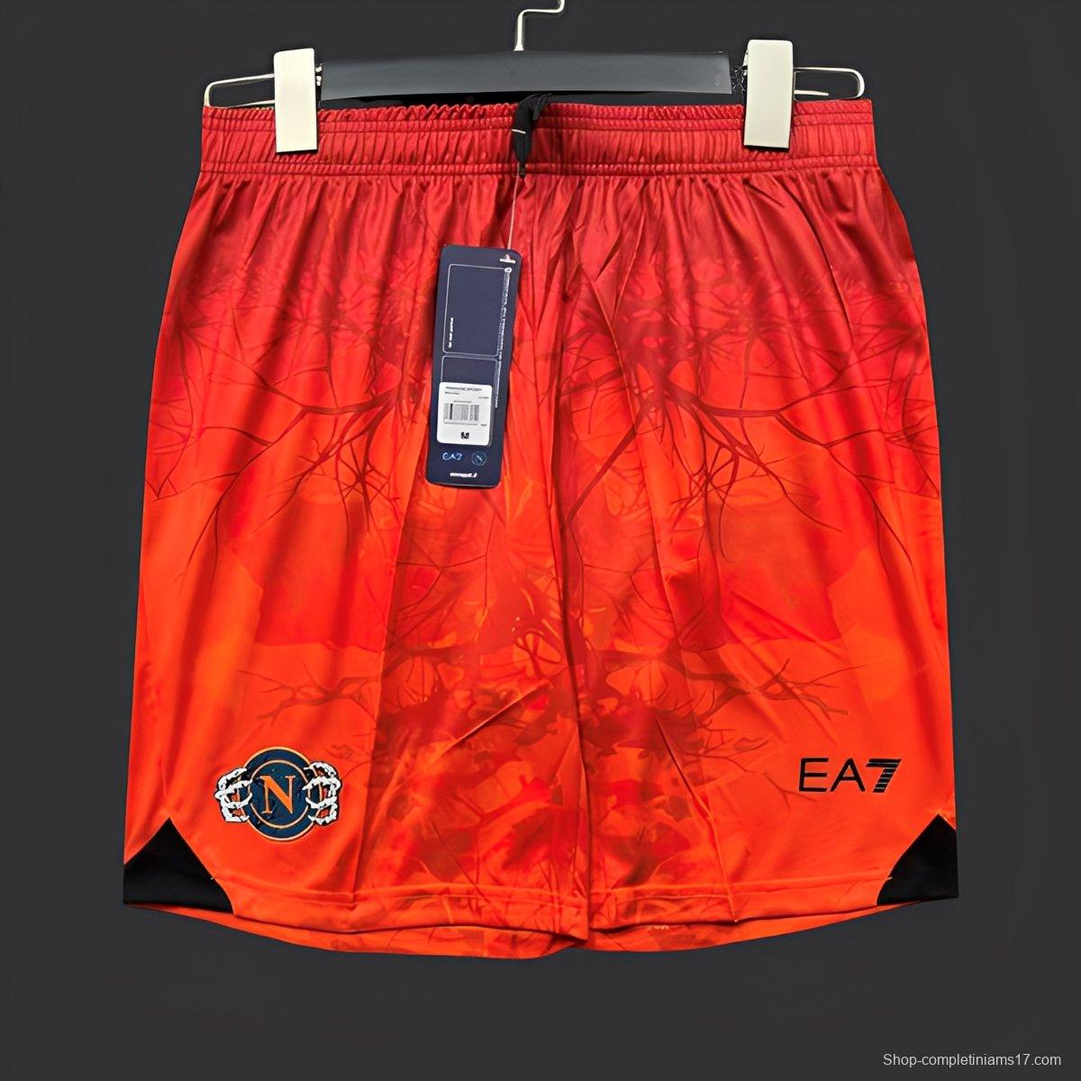 2025/26 Mens Napoli Halloween Orange Shorts