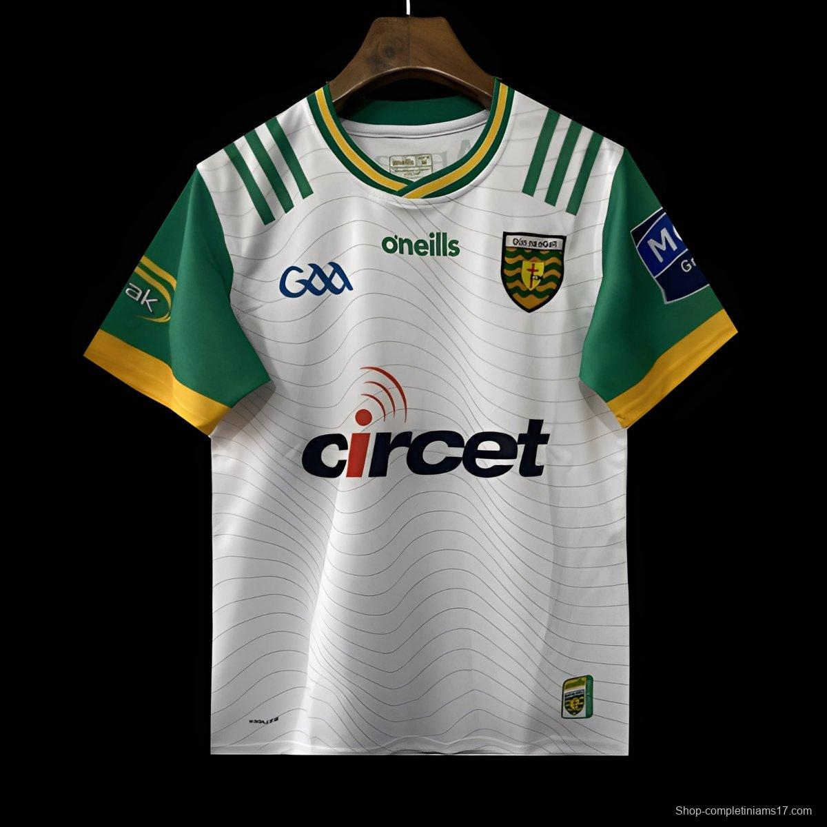 25/26 Donegal GAA White with Green and Gold Trim Jersey