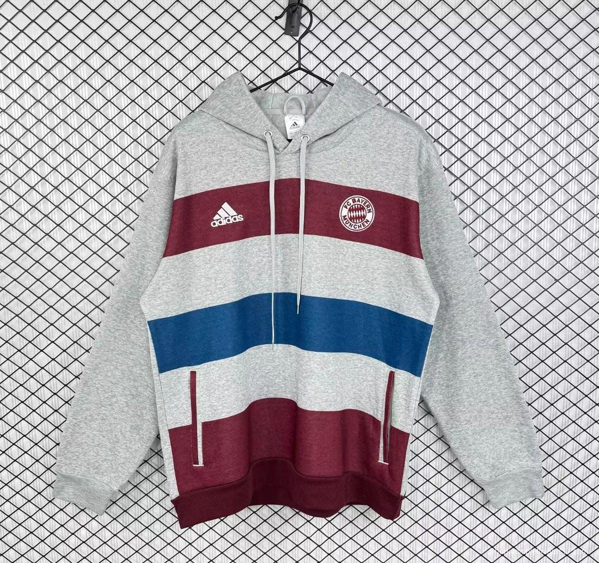 Retro 14/15 Bayern Munich Grey Hoodie