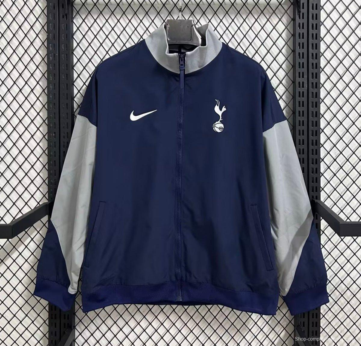25/26 Tottenham Hotspur Navy Full Zipper Windbreaker