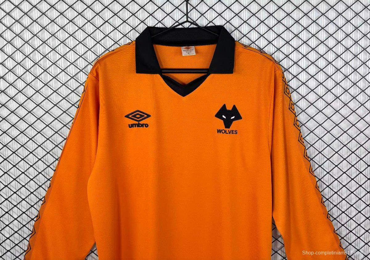 Retro 80/81 Wolverhampton Wanderers Home Long Sleeve Jersey