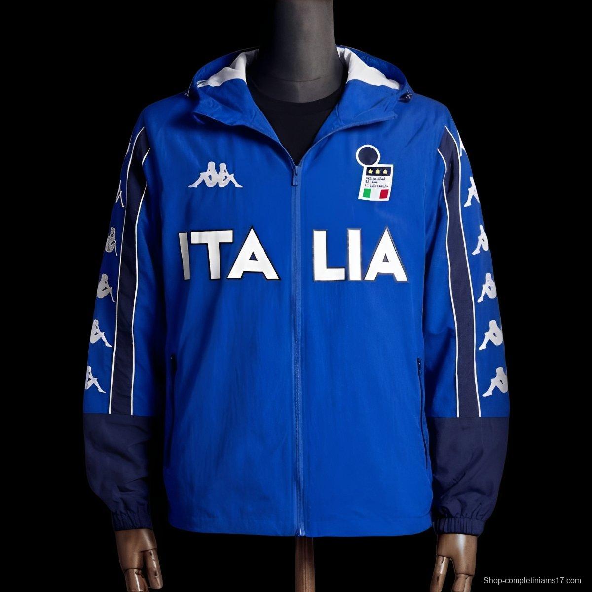 1998 Vintage Style Italy Blue Jacket Windbreaker