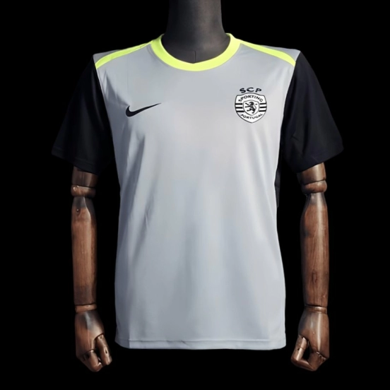25/26 Sporting Lisbon Training Jersey Gray Jersey