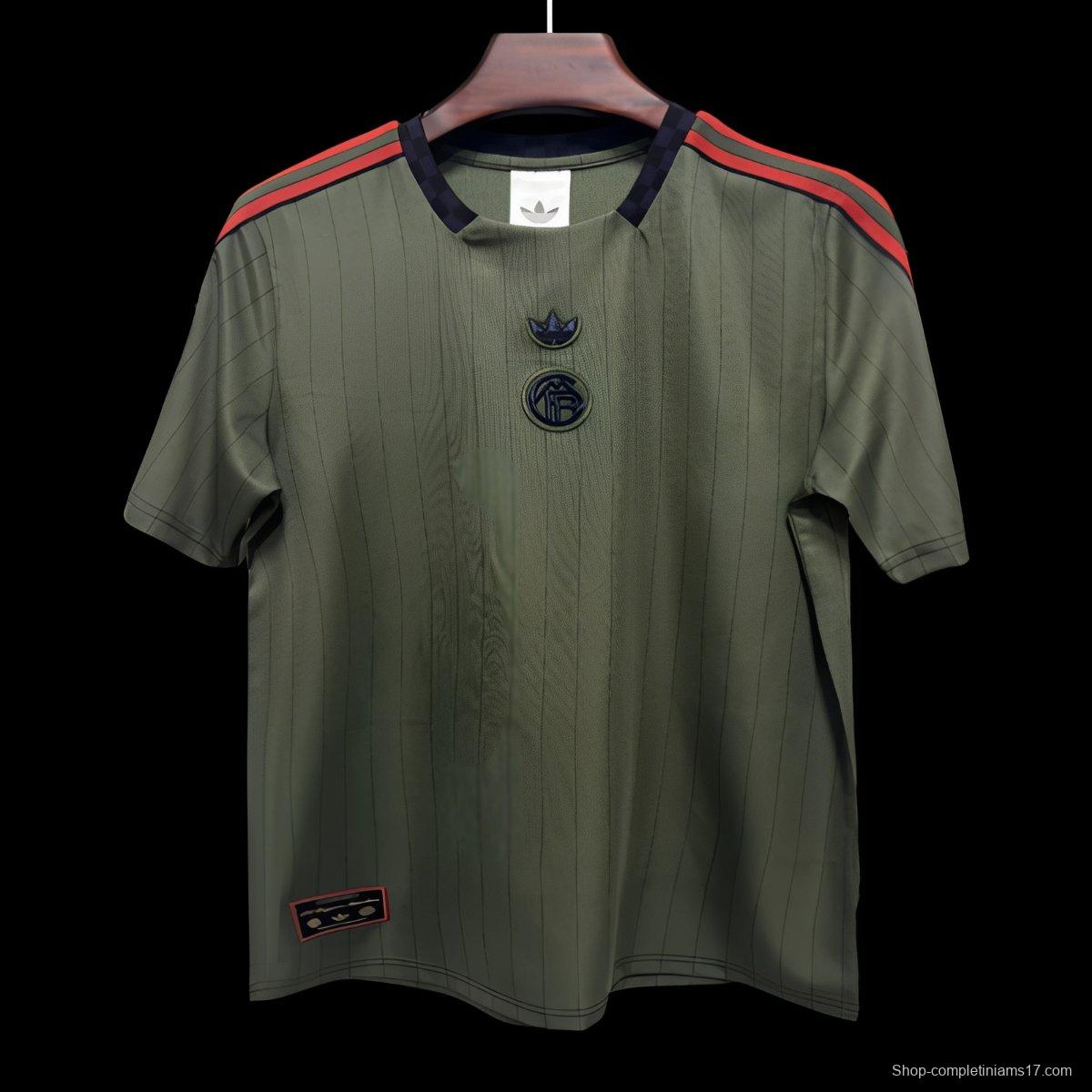 25/26 Flamengo Adidas Terrace Icons Olive Green Jersey