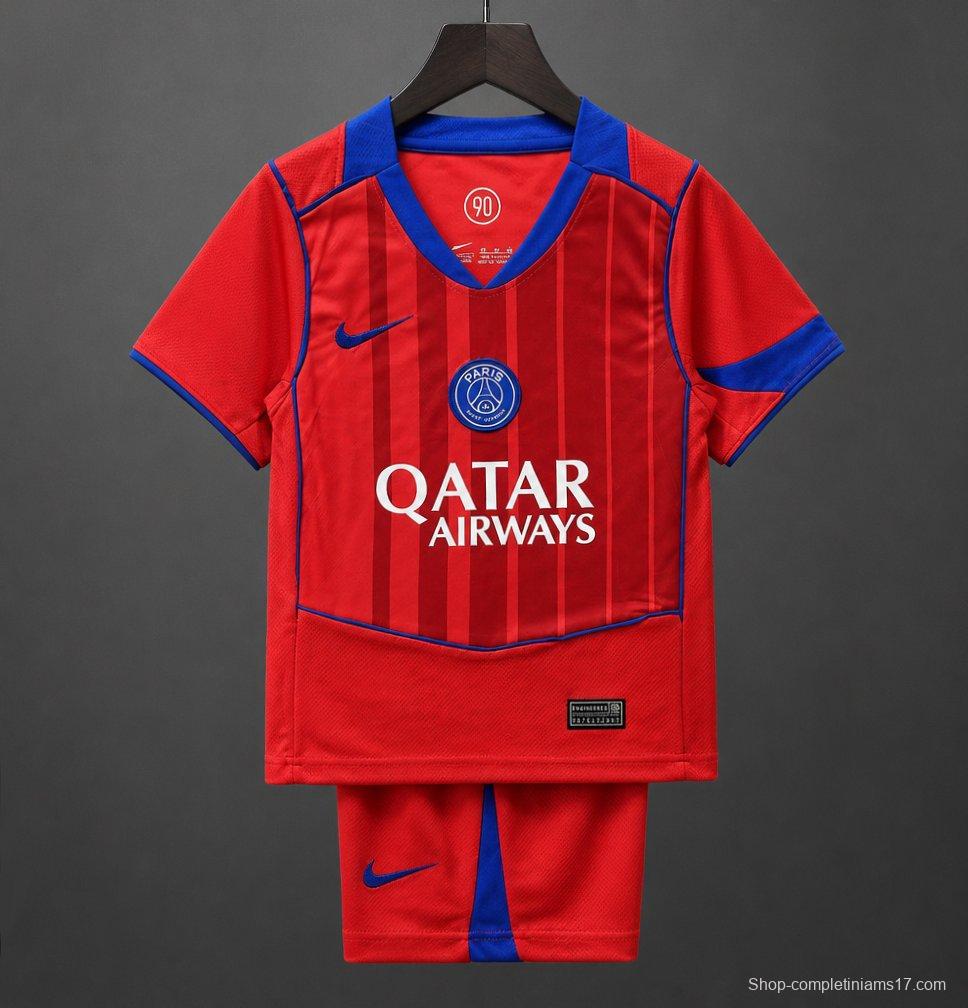 25/26 Kids PSG/Paris Saint Germain Third Red Jersey