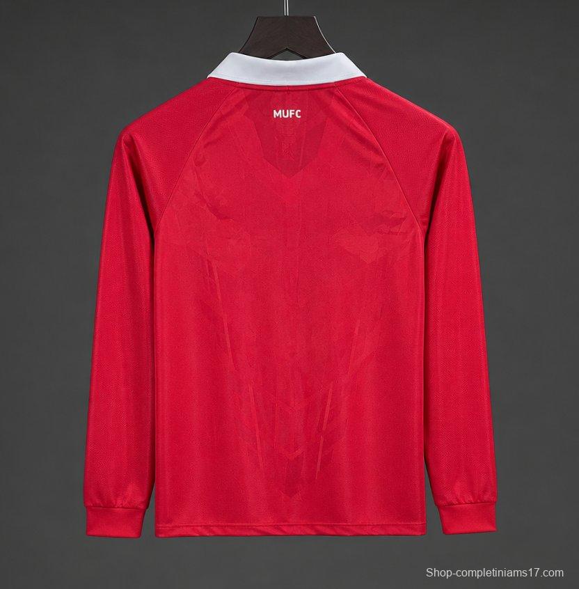 Retro 10/11 Manchester United Home Long Sleeve Jersey