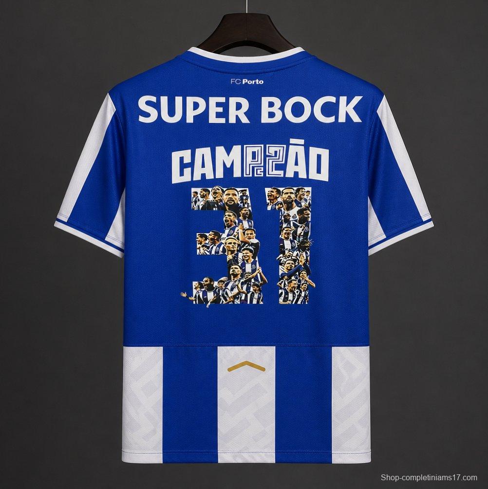 25/26 Porto Home Champion Printing Jersey