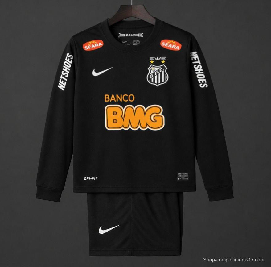 Retro Kids 12/13 Santos FC Black Long Sleeve Jersey