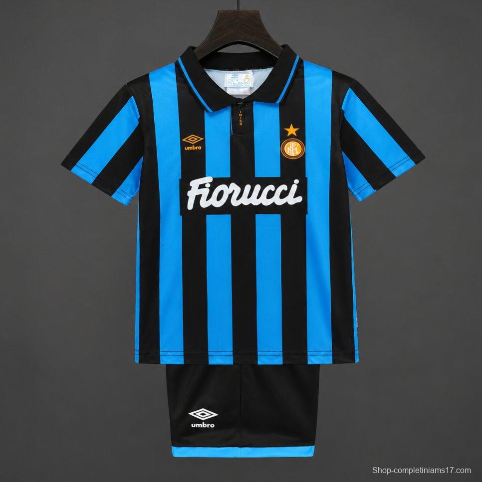 Retro 92/94 Kids Inter Milan Blue-Black Home Jersey
